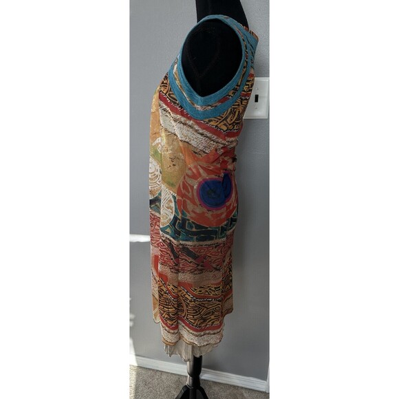 Aventures des Toiles Sleeveless Multicolor Dress Lined A-line size 36/UK8/US4 - Picture 3 of 6